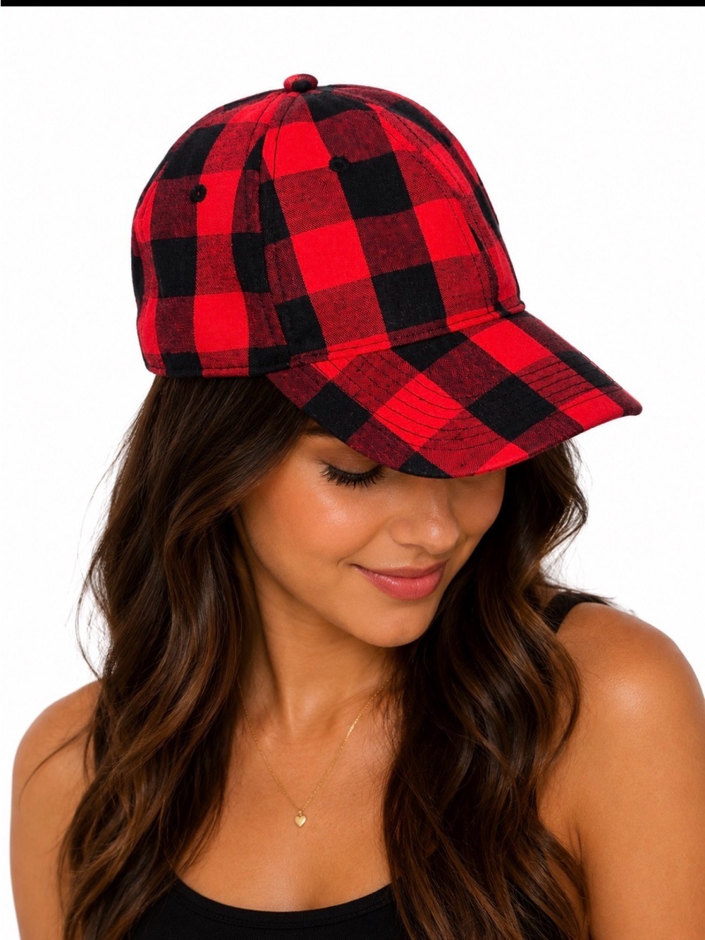 NEW Red and Black Buffalo Plaid Baseball Cap/hat lumber jack adjustable for FALL